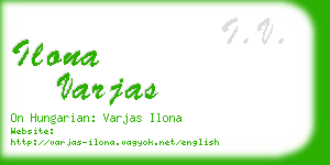 ilona varjas business card